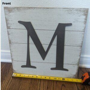 [EUC] Large Wooden Letter M Wall Decor Hobby Lobby Farmhouse